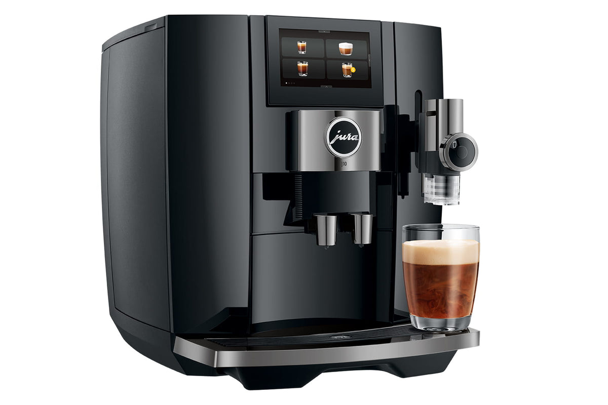 JURA J10 Piano Black EA – Schrägansicht