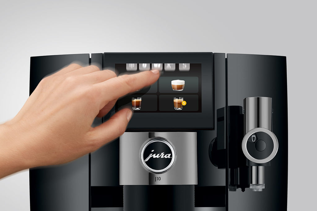 JURA J10 Piano Black EA – Touch-Bedienung