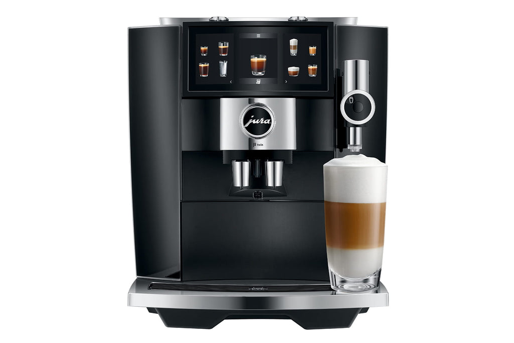 JURA J8 twin Diamond Black EA – Diamond Black EA – Frontansicht