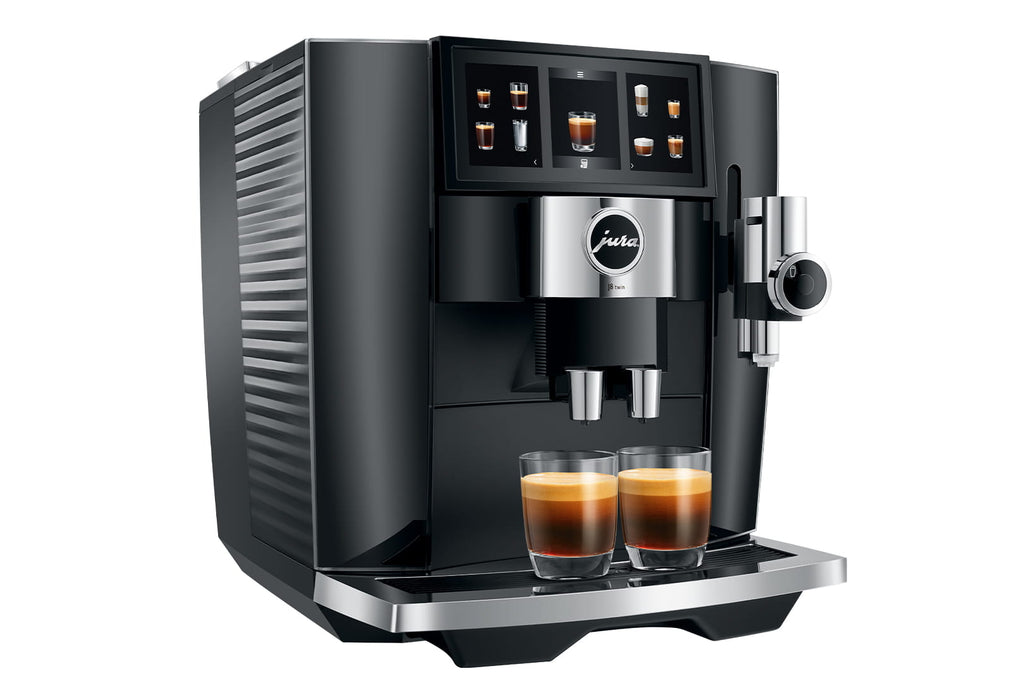 JURA J8 twin Diamond Black EA – Schrägansicht