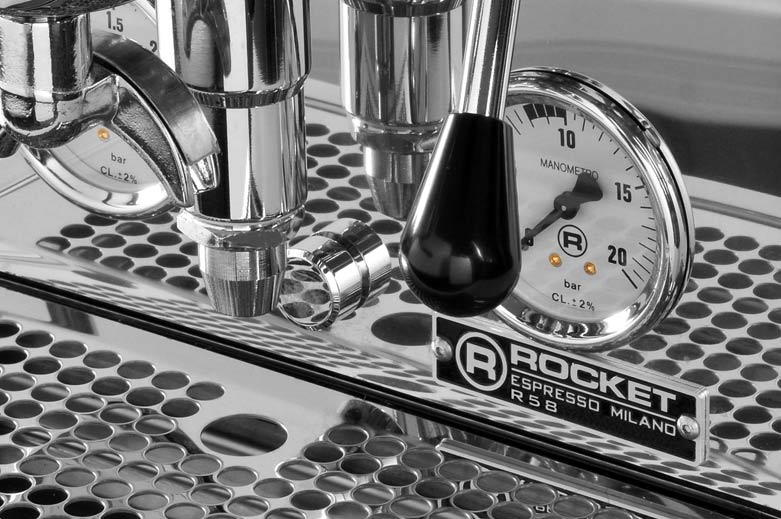 Rocket Cinquantotto R58 – Brühgruppe und Manometer